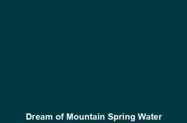 Dream of Mountain Spring Water Rejuvenation